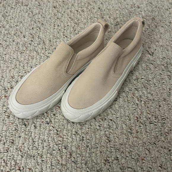 NEW WITHOUT A TAG ZARA ATHLETIC LEATHER SNEAKERS - Picture 4 of 6